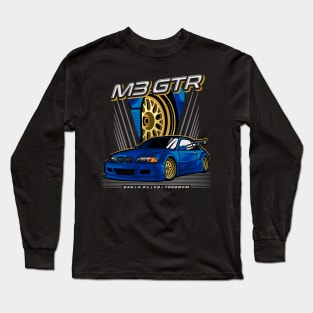 BMW M3 GTR BLUE Long Sleeve T-Shirt